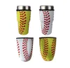 Imprimé léopard arc-en-ciel Baseball Softball Cactus couverture de bouteille d'eau néoprène isolé manchon sac étui pochette pour 30 oz gobelet tasse
