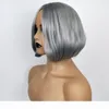 Voorste menselijke haarpruiken met babyhaar voorgeplukt Braziliaanse Remy Hair Full End rechte korte bob pruik voor zwarte vrouwen22659999