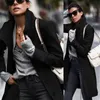 Outerwear Overcoat Autumn Jacket Casual Women New Fashion Long Woolen Coat Single Breasted Slim Type Female Winter Wool Coats LJ201109