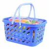 /Set Plastic Fruit Vegetables Cutting Toy with Basket Kitchen Pretend Play Early Simulation Educational Toys LJ201009