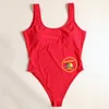 Bfustyle American Baywatch le même morceau de maillot de bain une pièce femme féminine Sexy Party Red Bathing mail Bather Plus taille de maillot de bain Y19072403259931
