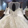 Luxury Jewel Neck Ball Gown Wedding Dresses 2M Sweep Train Rhinestones Beaded Bridal Gowns Appliqued Sequins Robe De Mariee 2XS to 4XL