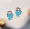 S925 Silver Top Kwaliteit 0.9cm Mini Bloemen Stud Earring met Turquoise steen en stempel voor vrouwen Charm Sieraden Gift Gratis verzending PS3406