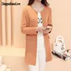 Spring Autumn Women Knit Sweater Cardigan Coat Loose Large Size Long Female Shawl Outerwear 5 colors 201120