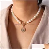 Perlen Halsketten Anhänger Schmuck Kotik Doppel Schichten Perlen Kette Luxus Choker Halskette Für Frauen Mode Weibliche Party Geschenk Drop Lieferung