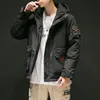 Men's Down & Parkas Nice Hip Hop Parka Men Coats Winter Jacket Thicken Hooded Outwear Warm Coat Casual Solid Mens Phin22