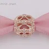 No color fade off Solid Rose Gold Shimmering Sentiments Pandora Charms for Bracelets DIY Jewlery Making Loose Beads Silver Jewelry wholesale 781779CZ