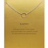 Lucky Choker kettingen met kaart goud zilveren cirkel hanger ketting voor mode vrouwen sieraden karma