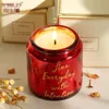 Imported Essential Oil Natural Scented Candle Glass Aromatherapy Gift Box Romantic Scented Candle for Valentine Day T200601