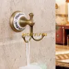 Free Shipping Robe Hook,Clothes Hook, brass & ceramic Construction with antique brass finish,Bathroom hook,YT-11502 T200717
