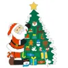 Sapin de Noël Mode Bricolage Staché avec décorations Muraux de porte suspendus enfants Cadeau éducatif cadeau de Noël à environ 75x100cm