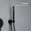 Sistema de torneira de chuveiro de chuva conjunto banheiro banheiro torneira matt preto cor-de-rosa desviador desviador de 8-16 "kit de braço de parede cabeça