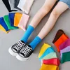 Süßigkeiten Farbe Frauen Baumwollsocken Feste Farbe weich atmungsablößere lässige Socken für Geschenkparty Großhandel Preis Hochqualität