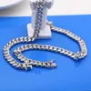 100% 925 Sterling Silver Chains Fashion Man Necklace Classic Italy Real thick Pure Silver Cuban Whip chain 10MM 24 inches Men's Jewelry