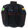 F1 재킷 팀 공동 브랜드 레이싱 슈트 남자 긴 소매 따뜻한 재킷 레트로 오토바이 정장 자동차 작업복 겨울 면화 재킷
