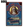 2021 pies zasady zabawny zaprojektowany buldog Beagle dog niemiecki metalowy znak plakat na blasze Home Decor salon sklep Bar Wall artystyczny obraz 20*30 CM