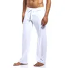 Herrbyxor andas lös sömnbottnar Ice Silk Homewear Classic Homme Pyjama Pants Casual Sport Fitness Jogging Sweatpants304J