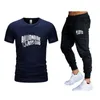 2022 Heren Casual Summer Designer T Shirts Trainingspunten Kleding Sportkleding Tweedelige T-shirt Merk Basketbal Running Sportwear Fitness Sweatshirt Sweatpants