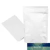 100Pcs White Stand Up Glossy Aluminum Foil Zip Lock Recyclable Packing Bag Zipper Beans Powder Storage Bag