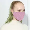 Fashion Lady Face Mask Put Filter Salon Bling Sequin Designer Luxury Masks Washable Reusable With Adjustable rope