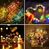 Piles incluses 10pcs LED bouteille de vin liège chaîne lumière étanche 1M 2M lampes étoilées pour la décoration de mariage de fête de Noël Y201020