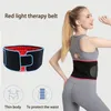 Cinto de terapia de luz led infravermelho vermelho 850nm 660nm cinto de alívio de dor nas costas perda de peso máquina de emagrecimento massageador de almofada de calor de cintura