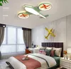 Lustre de chambre d'enfant garçon créatif lampe d'avion chambre LED lampe oeil salon lampe fille dessin animé chambre lustre moderne