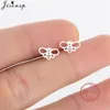 Réel 925 en argent Sterling mignon abeille boucles d'oreilles pour filles enfants Unique minuscule abeille Animal boucle d'oreille insecte bijoux Pendiente4717538