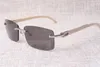 Горячие безрамные солнцезащитные очки Очки 3524012 Натуральные Очки роговые мужчины и женские солнцезащитные очки очки Eyeglassessize 56-18-140 мм