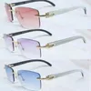 サングラスメンズメガネ女性リムレスウッドバッファローホーングラスバフデザイナーサンメガネShades Gafas de Sol Mujerフレンチ