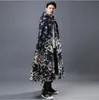 2021 herbst winter Ethnische Cape drachen muster Plüsch Cape alten Chinesischen Stil hanfu Mantel oper Baumwolle Leinen mantel Blau Rot