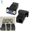 Fabrikspris Hot Selling New VGA Extender Kvinna till Lan Cat5 Cat5e RJ45 Ethernet Kvinnlig Adapter Drop Shipping 50PCS / Lot