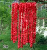 Decorative Flowers & Wreaths 10PCS 100CM Artificial Hydrangea Orchid Wisteria Flower For DIY Simulation Wedding Arch Square Rattan Wall Hang