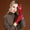 Оптово-женская мода натуральные кожаные перчатки плюшевые подкладки теплые тудные перчатки зимние телевизингеры NS04