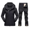 Vrouwen Ski-pak Waterdichte Fleece Jas Broek Vrouwelijke ING Snowboard Suit's Winter Sports Warm Ademende Set 220106