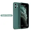 علبة مربعة سيليكون سائلة لـ iPhone 13 12 Mini 11 Pro Max XR XS Max 7 8 6 Plus Cover Back Cover Matte Camera Proorection TPU