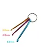 3pcs/set 200sets 3/4/5MM Keychain Hooks DIY Multicolor Crafts Knitting Needles Mini Aluminum Crochet Hook