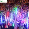 Natal 30 cm LED Meteor Shower Rain Tube Lights Outdoor Christmas Home Decor