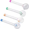 CSYC Y035 Splatter Color Smoking Pipes About 10cm Length 25mm Bowl Diameter Oil Burner Glass Pipe