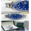 Lyxklockor Luxury Sapphire 116619 Herr Automatisk mekanisk klocka Vitguldblå ​​keramisk Bezel 40mm Blue Dial Men Wristwatch Original Box