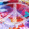 寝具の水彩蝶タペストリー壁吊り家の装飾カラフルな印刷物平和デザインテーブル布T200601