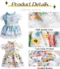 Dog Dress for Small Dogs Girl Summer Pet Clothes Cotton Dog Apparel Cute Floral Lace Puppy Cat Princess Dresses suit Bichon Frise Shih Tzu Chihuahua Poodle S A309