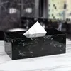 Nordic Creative Marble смолы ткани коробка для гостиной журнальный столик салфетка поднос современный отель бумаги полотенце для хранения домой Decoratio Y200328