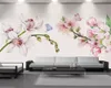 3d Wallpaper Flower Romantic Pink Peach Blossom 3d Wallpaper Digital Printing HD Decorative Beautiful Wallpaper