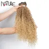 Nature Black Afro Kinky Sethentic 7 PCS 22-26インチOmbre Brown weaveバンドル巻き毛Q1128