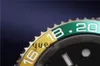 Orologi giallo verde lunetta in ceramica movimento automatico da uomo orologio designer cinturino giubileo luminoso Run Away orologio da polso Chrono Montre homme de luxe