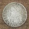 Hiszpańska podwójna kolumna 1741 Anticzna miedziana srebrna moneta zagraniczna srebrna średnica monet 38 mm3608524