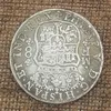 Hiszpańska podwójna kolumna 1741 Zabytkowa miedziana srebrna moneta zagraniczna srebrna średnica monety 38 mm5556035