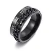 Nuovi numeri romani Ring a rotazione Alleviare la pressione in acciaio inox Acciaio inossidabile Anello anello Band per gli uomini Donne gioielli di moda gioielli e sabbioso