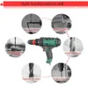 40N.m 300W Electric Power Drill Screwdriver 2-speed Torque Driver Handheld Impact Drill Tool with Quick-release Chuck Drill Bits 201225